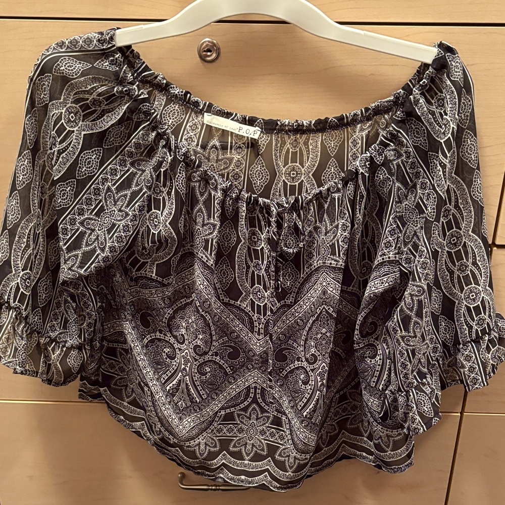 Chic Black and White Blouse by